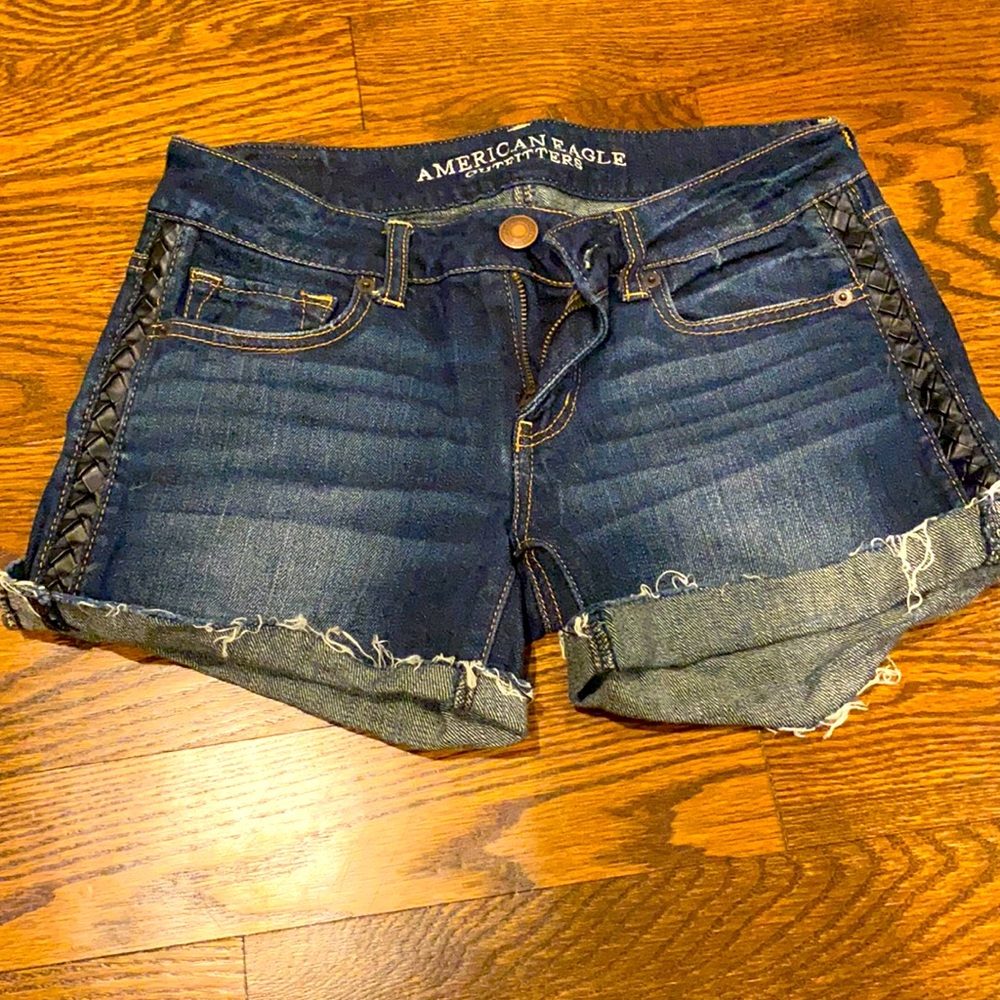 Leather Accent Shorts